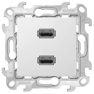 Розетка Simon 24 Harmonie 2хUSB для передачи данных, белый