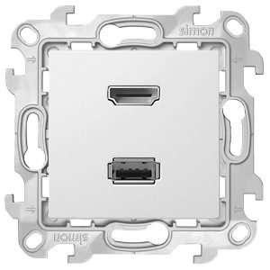 Розетка HDMI+USB Simon 24 Harmonie 2.0 для передачи данных, белый