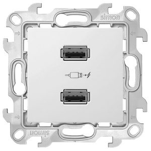 Зарядное устройство Simon 24 Harmonie 2хUSB 2,1А, белый