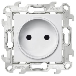 Розетка Simon 24 Harmonie 2К без защитных шторок, белый