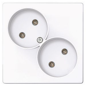 Розетка Simon 24 Harmonie 2х2К без защитных шторок, белый