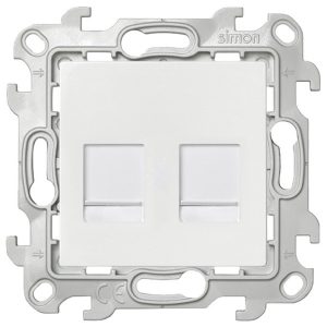 Розетка компьютерная Simon 24 Harmonie 2хRJ45 кат 5е UTP, белый