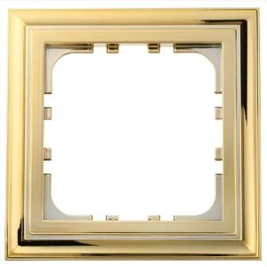 Рамка 1-постовая Экопласт LK80 Classic золото-электро