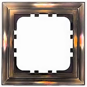 Рамка 1-постовая Экопласт LK80 Classic бронза-электро