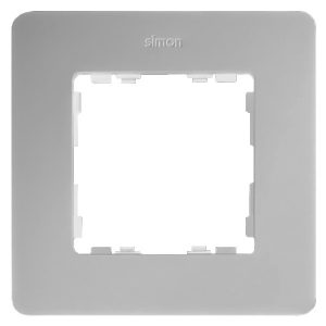 Рамка 1 пост Original Simon 82 Detail, белый-алюминий