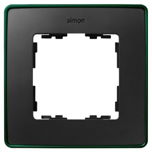 Рамка 1 пост Select Simon 82 Detail, графит-зеленый металлик