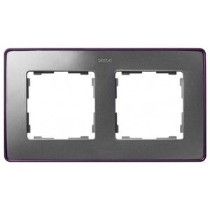 Рамка 2 поста Select Simon 82 Detail, алюминий-фиолетовый металлик