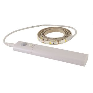 Умная подсветка TDM SMD2835-30LED/m-IP20-5В-2,4Вт-6000K (1м), датчик движ., 4хAAA