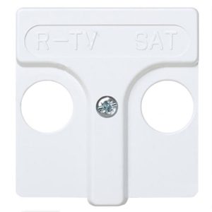Накладка Simon 27 на розетку телевизионную R-TV+SAT широкий модуль, белый
