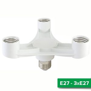 Патрон-тройник TDM для ламп с Е27 на 3xE27 230V белый