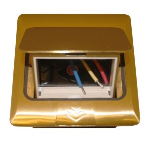 Мини-лючок Donel 3 модуля латунь с монтажной коробкой IP20