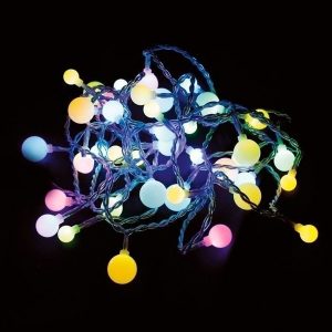 Гирлянда Мультишарики Feron CL55 50LED 230V IP20 мульти RGB 5м +1,5м прозрачный провод 230V