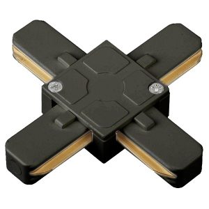 Коннектор ЭРА TR7-C 2W X BK X-образный для однофазного шинопровода черный