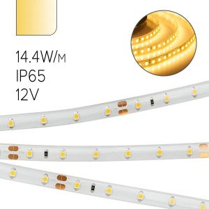 Светодиодная лента ЭРА LS5050-60LED-IP65-WW-5m 14,4W/m 12V теплый белый 5055398613948