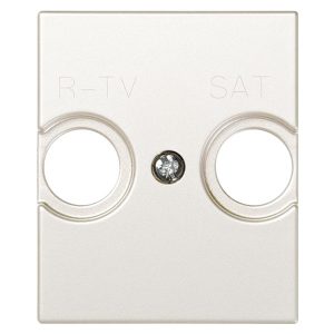 Накладка на телевизионную розетку Simon 82 Centralizations R-TV+SAT широкий модуль, белый