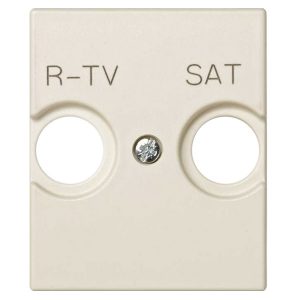 Накладка на телевизионную розетку Simon 82 Centralizations R-TV+SAT широкий модуль, слоновая кость (бежевый)