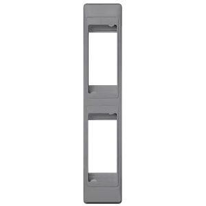 Рамка двухпостовая Simon 82C под 2 узких модуля 32х160мм пластик с суппортом , алюминий