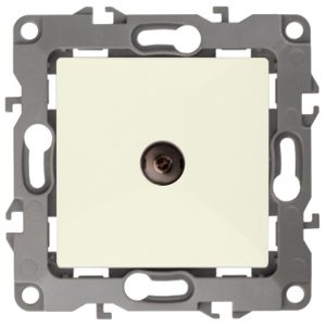 Розетка ЭРА TV одиночная IP20 12, слоновая кость 12-3101-02 (бежевый)