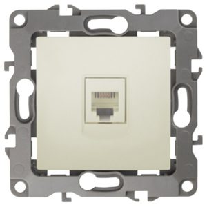 Розетка телефонная ЭРА RJ11 IP20 12, слоновая кость 12-3105-02 (бежевый)