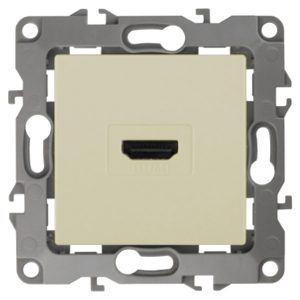 Розетка ЭРА HDMI IP20 12, слоновая кость 12-3114-02 (бежевый)