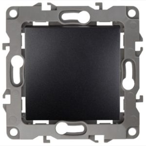 Переключатель ЭРА 10АХ-250В IP20 12, антрацит 12-1103-05