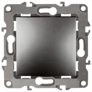 Выключатель ЭРА 10АХ-250В IP20 без лапок 12, графит 12-1001-12