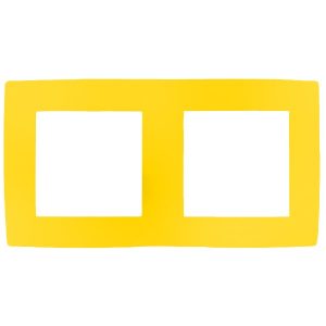 Рамка на 2 поста Эра 12, желтый 12-5002-21