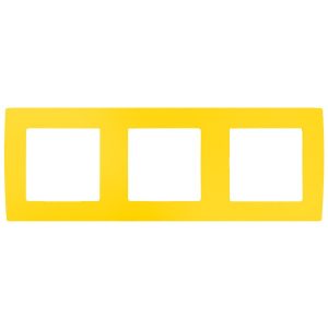 Рамка на 3 поста Эра 12, желтый 12-5003-21
