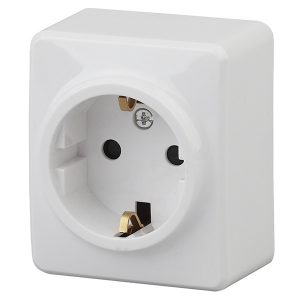 Накладная розетка ЭРА Эксперт 2P+E Schuko 16A-250В IP20 белый 11-2203-01