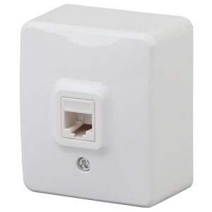 Накладная розетка ЭРА Эксперт телефонная RJ11 IP20 белый 11-3202-01