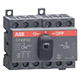 Рубильники реверсивные ABB серии OT...F3C/F4C (от 16A  до 125A)
