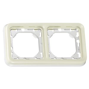 Рамка горизонтальная 2 поста скрытого монтажа Legrand Plexo IP55, белый
