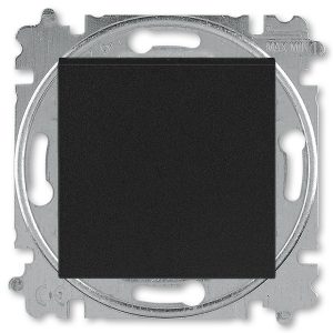 Выключатель одноклавишный ABB Levit антрацит / дымчатый черный (3559H-A01445 63W)