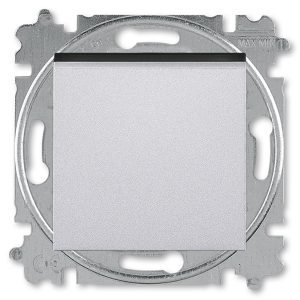 Выключатель одноклавишный ABB Levit серебро / дымчатый черный (3559H-A01445 70W)