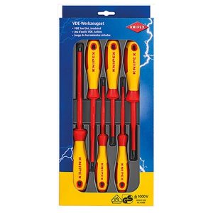 Набор диэлектрических отверток Knipex 6 предметов VDE 1000V