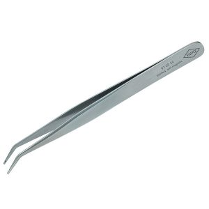 Пинцет Knipex захватный прецизионный гладкие губки 1мм под 45° для цилиндров антимагнитный 120мм