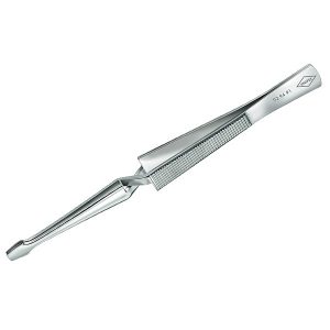 Пинцет Knipex крестовидный пружинная сталь трапециевидные зазубренные губки хром 160мм