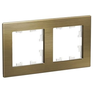 Рамка SE AtlasDesign Nature 2 поста, металл латунь