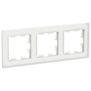 Рамка SE AtlasDesign Nature 3 поста, матовое оргстекло белый