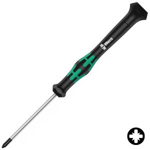 Отвертка Wera крестовая PZ 0 x 60mm для электроники  Kraftform Micro 2055 PZ