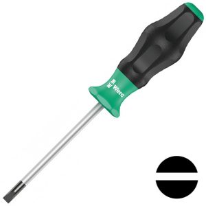 Отвертка плоская Wera шлицевая 1.0 x 5.5 x 150mm Kraftform Comfort 1335