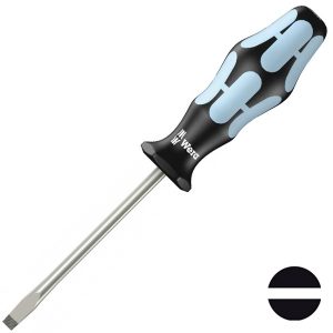 Шлицевая плоская отвертка нержавеющая сталь Wera 1.2 x 6.5 x 150mm Kraftform Edelstahl 3334