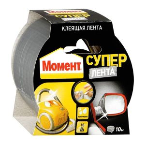Универсальная клеящая Супер Лента Момент 10м серебряная 1760304 / 4600611241012