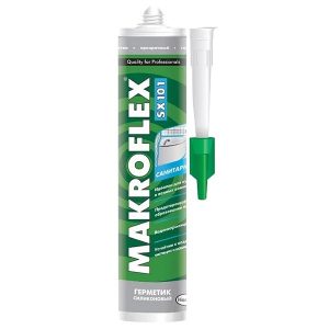 Герметик Makroflex SX101 санитарный силиконовый прозрачный 290мл 2370833 / 4600611218915