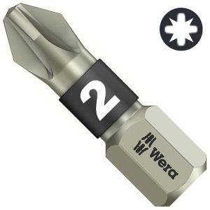 Бита Wera крестовая из нержавеющей стали PZ2 x 25mm 3855/1 TS