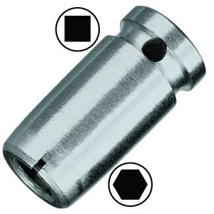 Переходник Wera с квадрата 1/4 дюйма на шестигранник под биты 1/4 дюйма, 25mm 780 A