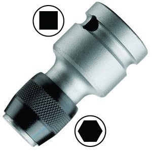 Переходник Wera с квадрата 3/8 дюйма на шестигранник под биты 1/4 дюйма, 43mm 784 B