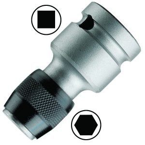Переходник Wera с квадрата 1/2 дюйма на шестигранник под биты 1/4 дюйма, 50mm 784 C