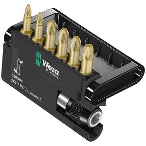 Набор крестовых бит Wera Pozidriv с битодержателем 7 предметов Bit-Check 7 PZ Universal 2