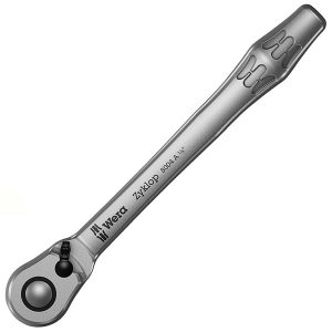 Трещоточный ключ Вера с переключателем реверса 8004 A Zyklop Metal привод 1/4 дюйма, 141.0mm
